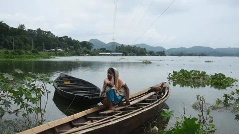 Flood in Assam Video stock 135069405