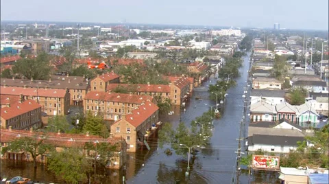 Flood City Helicopter Stock Footage 37302136