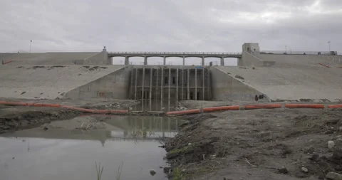 Flood Control Dam Stock Footage 162351896