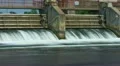 Flood control dam spillway - time lapse HD видео футажи