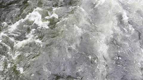 Flood on the dam Stock Footage 267887527