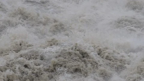 Flood at the danube river Stock Footage 136813343