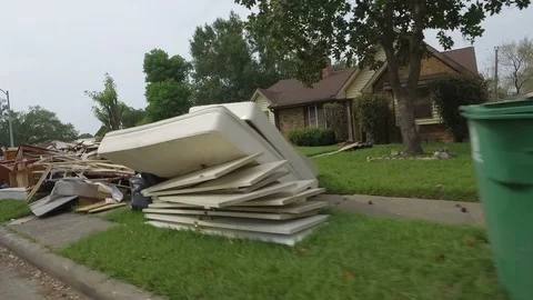 Flood debris in Nebraska Stock Footage 104674487