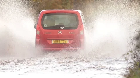 Flood in Devon Stock Footage 119700816