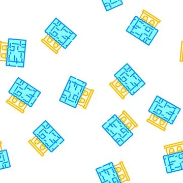 Flood disaster vector seamless pattern Stock Illustration