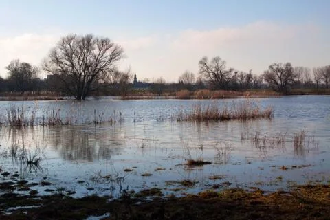 Flood in Germany Stock Photos