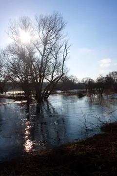 Flood in Germany Stock Photos