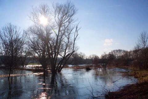 Flood in Germany Stock Photos