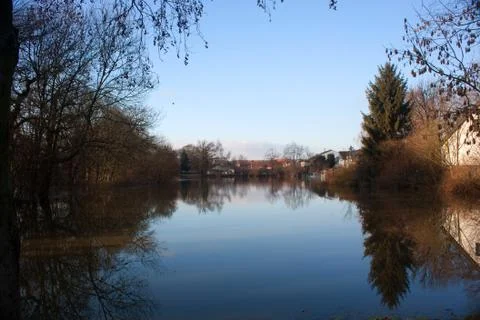 Flood in Germany Stock Photos