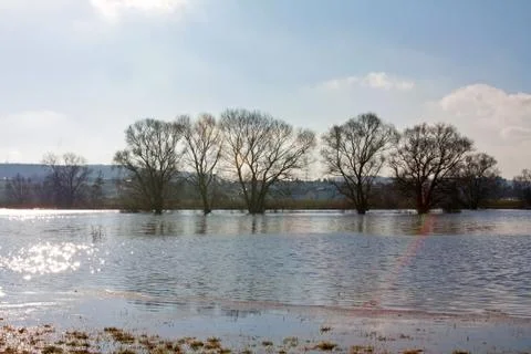 Flood in Germany Stock Photos