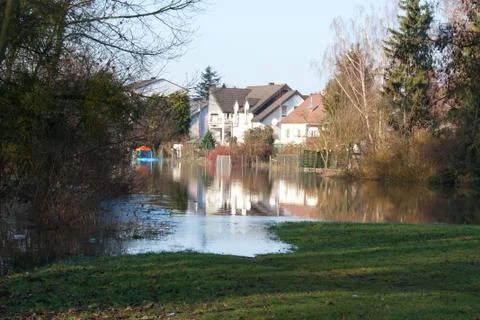 Flood in Germany Stock Photos