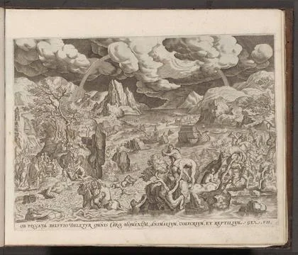 Flood; History of Noah; Historia Noe (...); Thesaurus Sacrarum HistoriaRu ... Stock Photos
