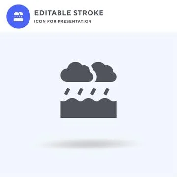 Flood icon vector, filled flat sign, solid pictogram isolated on white, logo Stock Illustration