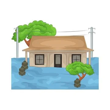 Flood Illustration Ilustración de archivo