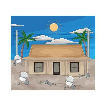 Flood Illustration Stock Illustration