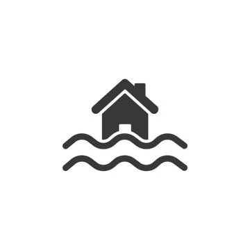 Flood. Isolated icon. Weather vector illustration Stock Illustration