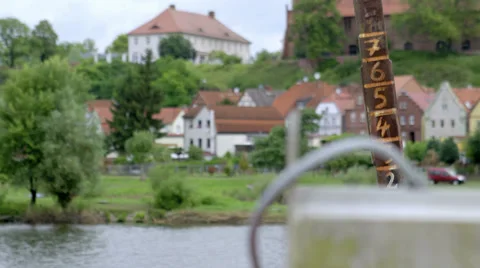 Flood Level Indicator Stock Footage 36051701