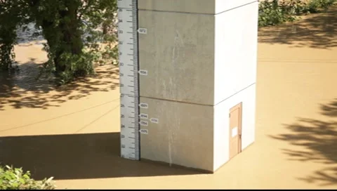 Flood Markers 스톡 동영상 8649322