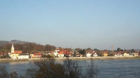 Flood near Village Stock Footage 50882653