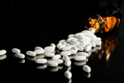 Flood of pills Stock Photos