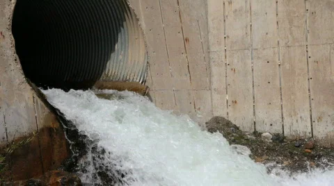 Flood from pipe P HD 0719 Stock Footage 471463