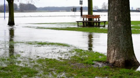 Flood on the river Stock Footage 23153207
