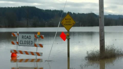 Flood Road Stock Footage 11635488