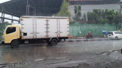 Flood road Video stock 211991103