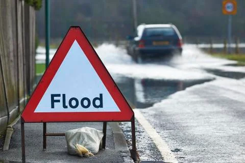 Flood Sign Stock Photos