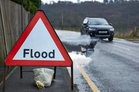 Flood Sign Stock Photos