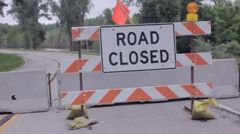 Flood Signs Stock Footage 7764747