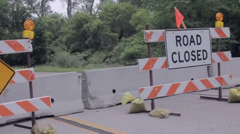 Flood Signs Stock Footage