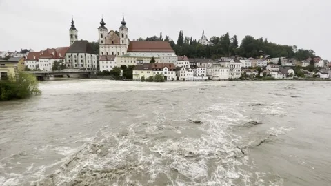 Flood in th old town of steyr Stock Footage 294507535