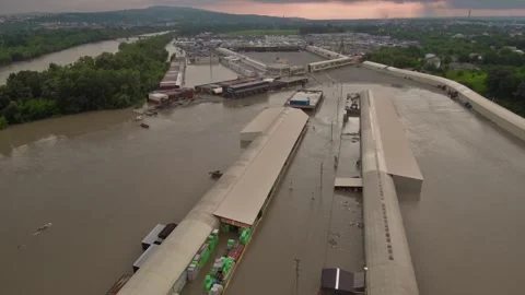 Flood in Ukraine Stock Footage 244831333