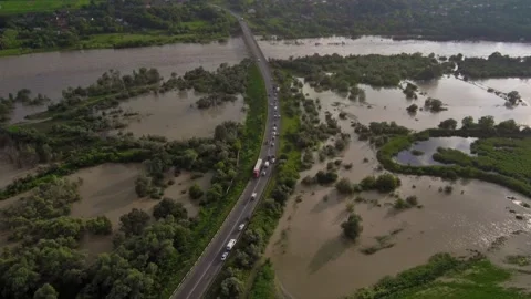 Flood in Ukraine Stock Footage 244831442
