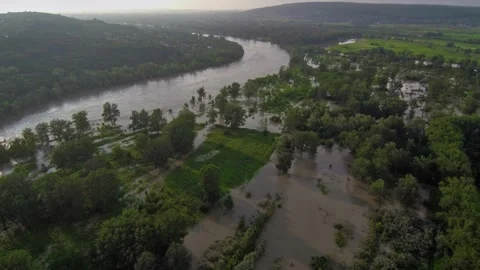 Flood in Ukraine Stock Footage 244831483