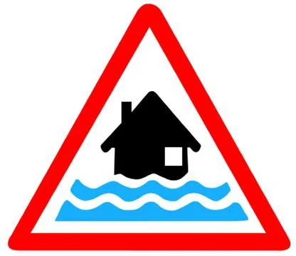 Flood Warning Symbol Stock Illustration