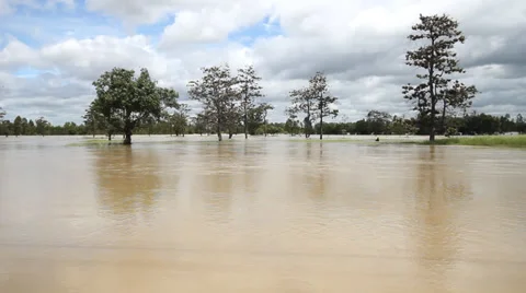 Flood, Water flow Stock Footage 32532774
