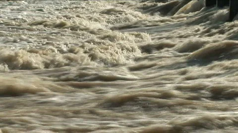 Flood waters medium Stock Footage 723946