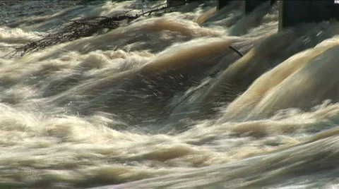 Flood waters tight Stock-Footage 723910