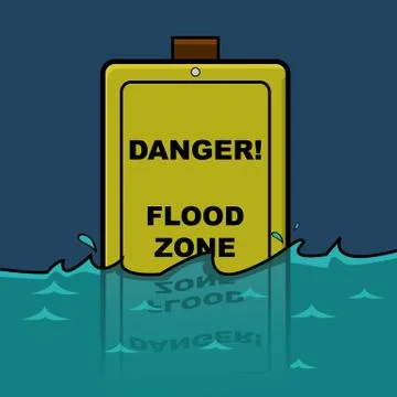 Flood zone Stock Illustration