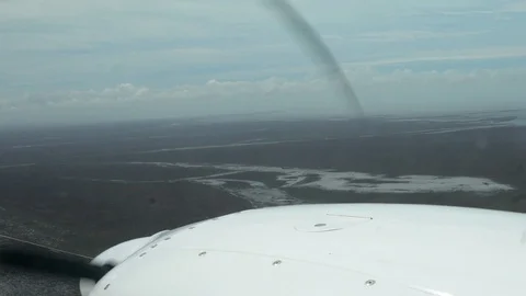 Flooded Area from a Plane (co) Stock Footage 116680884
