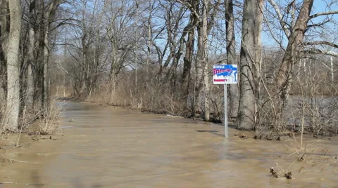 Flooded Bicycle Path 動画素材 1128916
