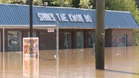 Flooded building Stock Footage 33756780