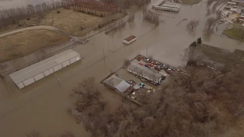 Flooded business Stock Footage 105423571