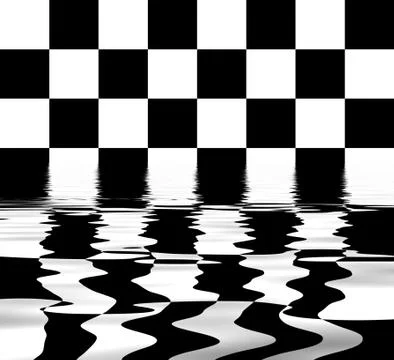 Flooded chess board Stock Illustration