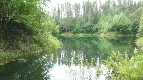 Flooded Coal Mining Pit 库存影片 248083347
