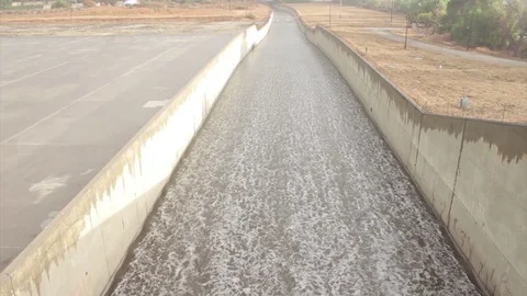 Flooded Dam Stock Footage 114667376