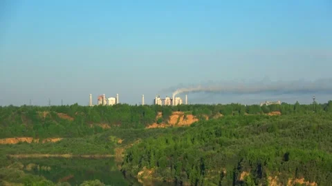 Flooded dolomite quarry Stock Footage 250930383