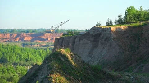 Flooded dolomite quarry Stock Footage 250930974